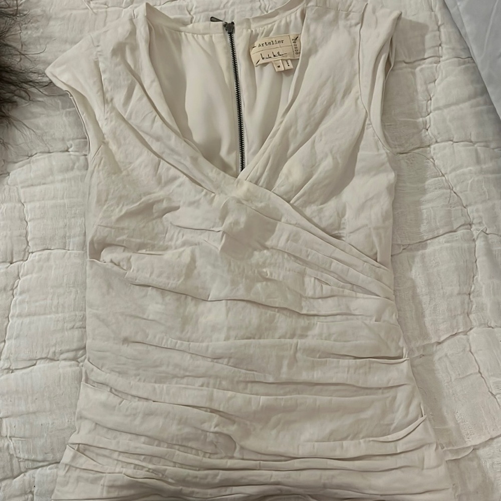 Nicole Miller Artelier Rouched Top Size M